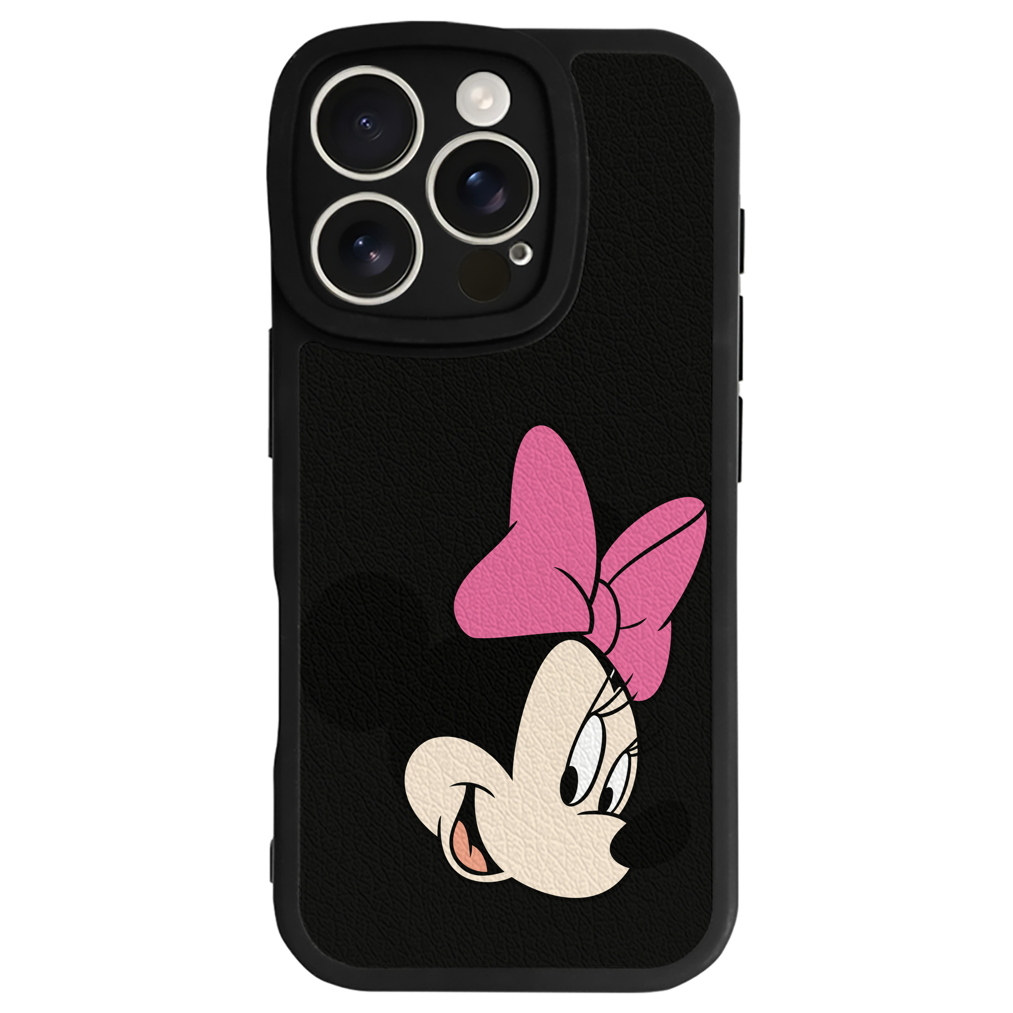 （画像用） ミッキーマウス Mickey Mouse 【iPhone 16シリーズ対応】シリコンスマホケース（レザー調） 材質：シリコン